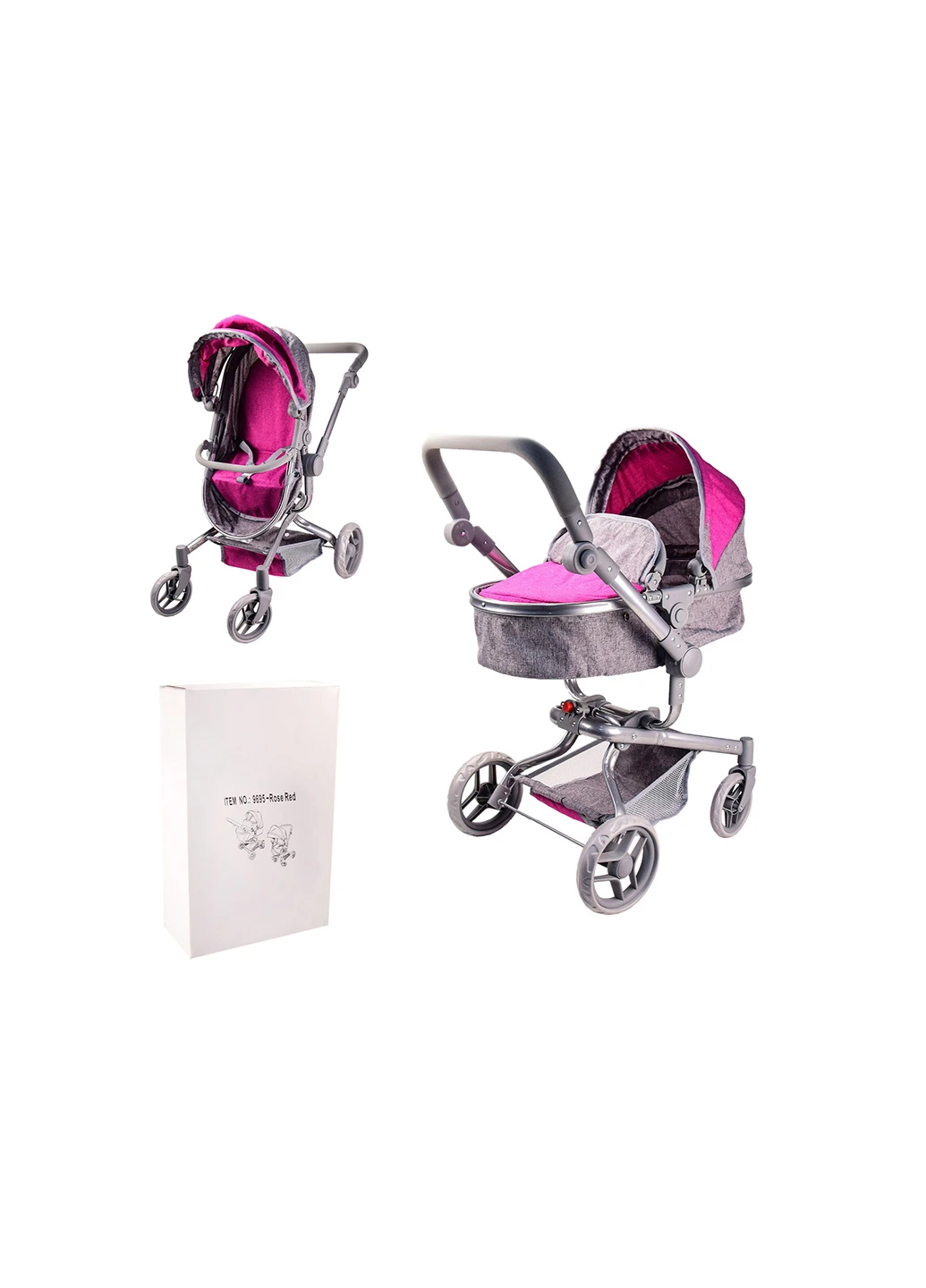 Коляска No Brand 9695-RoseRed (255292326)