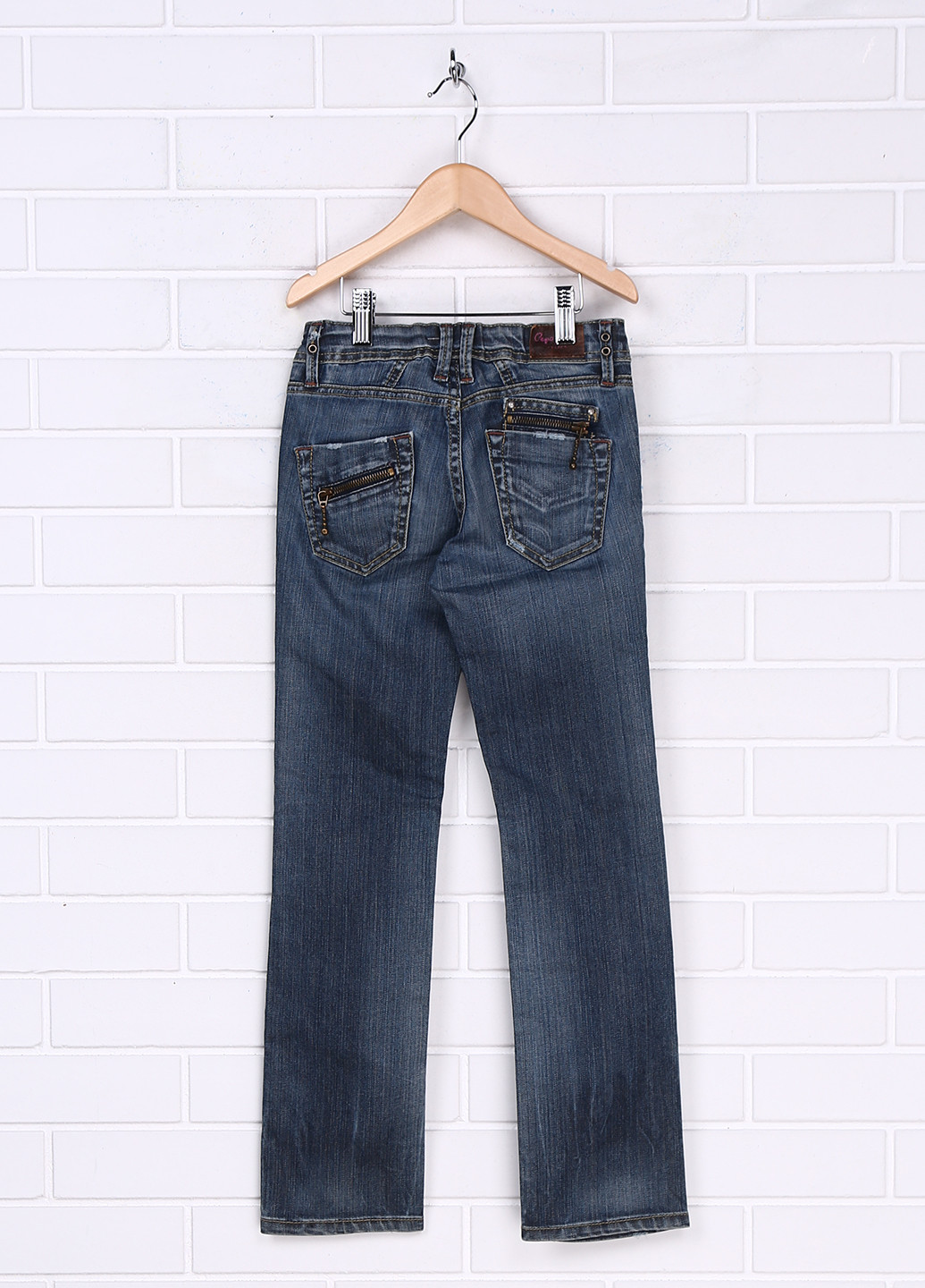 Голубые демисезонные прямые джинсы Pepe Jeans