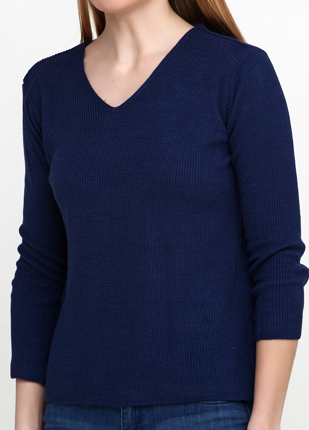 Темно-синій демісезонний пуловер пуловер Askar Triko