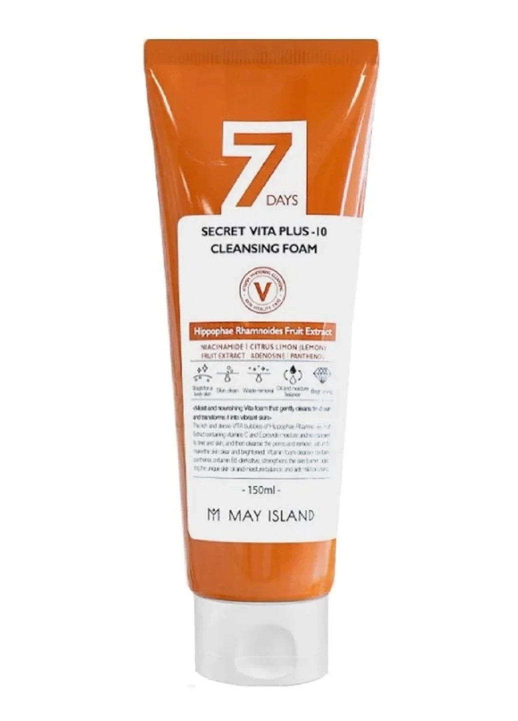 Вітамінізірующее пінка для вмивання 7 Days Secret Vita Plus-10 Cleansing Foam, 150 мл May Island (220071185)