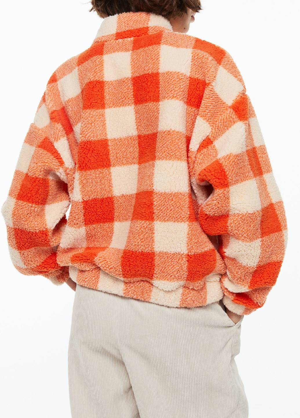 Свитшот H&M - крой клетка оранжевый кэжуал - (256250632)