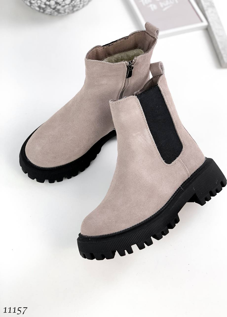 Зимові замшеві черевики No Brand (256232621)