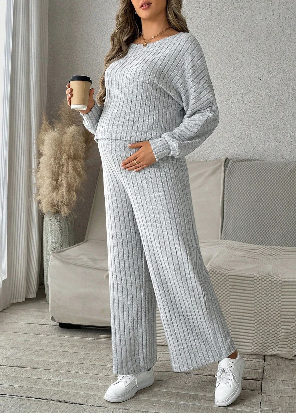 Костюм для беременных (лонгслив, брюки) SHEIN (332389461)