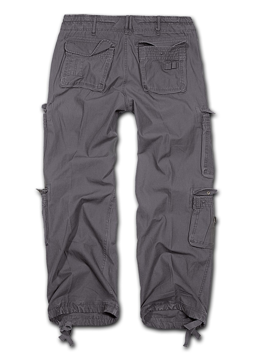 Темно-серые кэжуал демисезонные прямые брюки Brandit