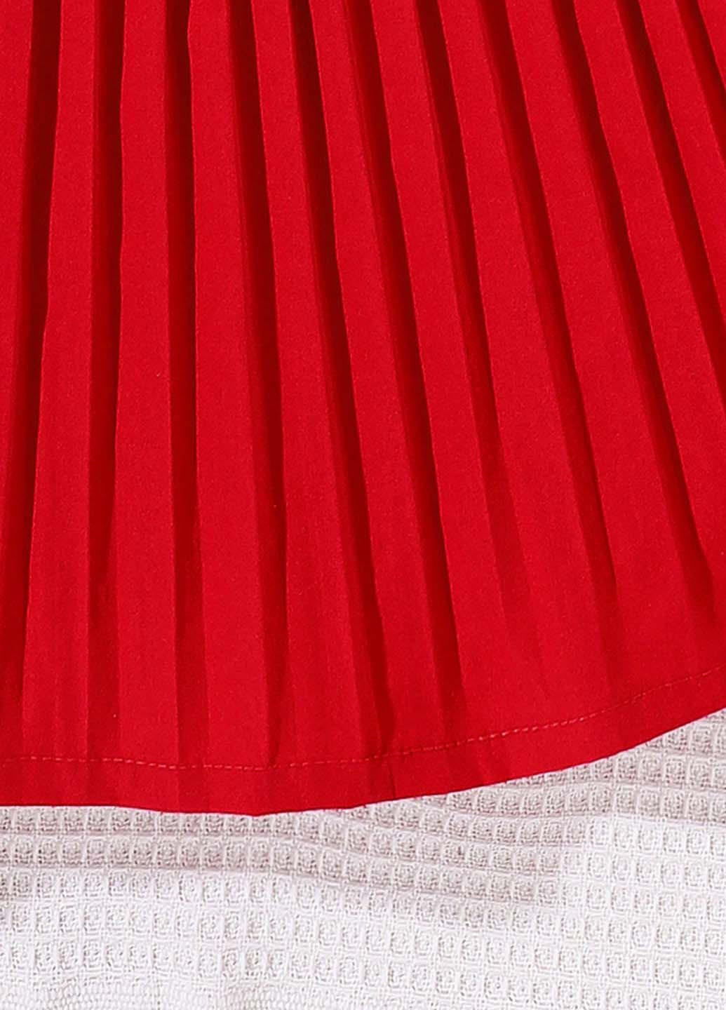 Красный демисезонный костюм (платье, жакет) тройка, с платьем SHEIN