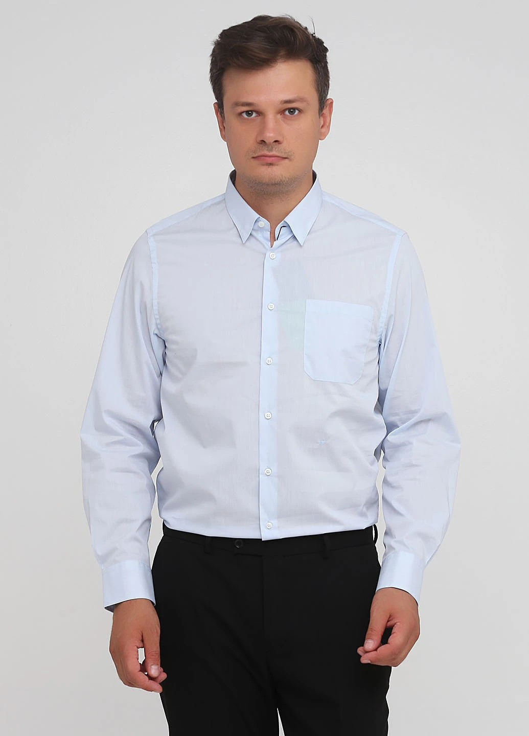 Голубой кэжуал рубашка однотонная John Richmond