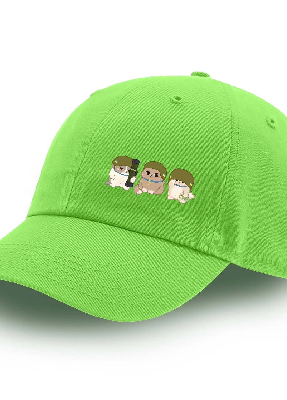 Кепка дитяча для хлопчиків ЗСУ котики (9273-3739-6) Салатовий MobiPrint (253109760)