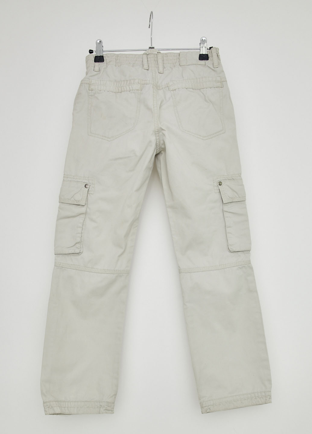 Светло-серые кэжуал демисезонные брюки прямые Hema