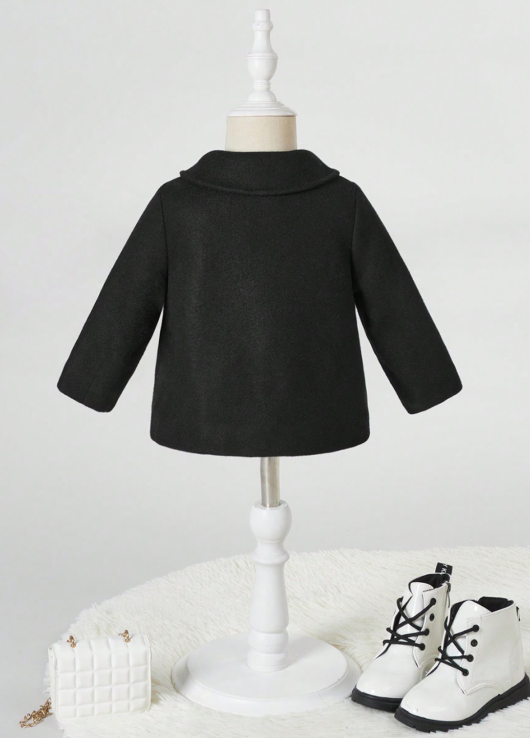 Чорне демісезонне Пальто SHEIN