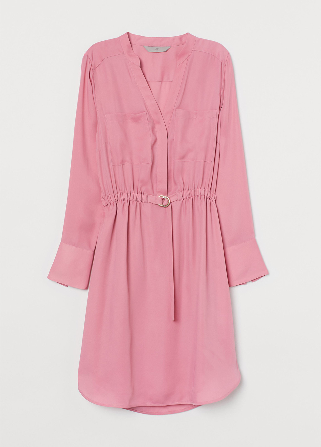 Рожева кежуал сукня H&M однотонна