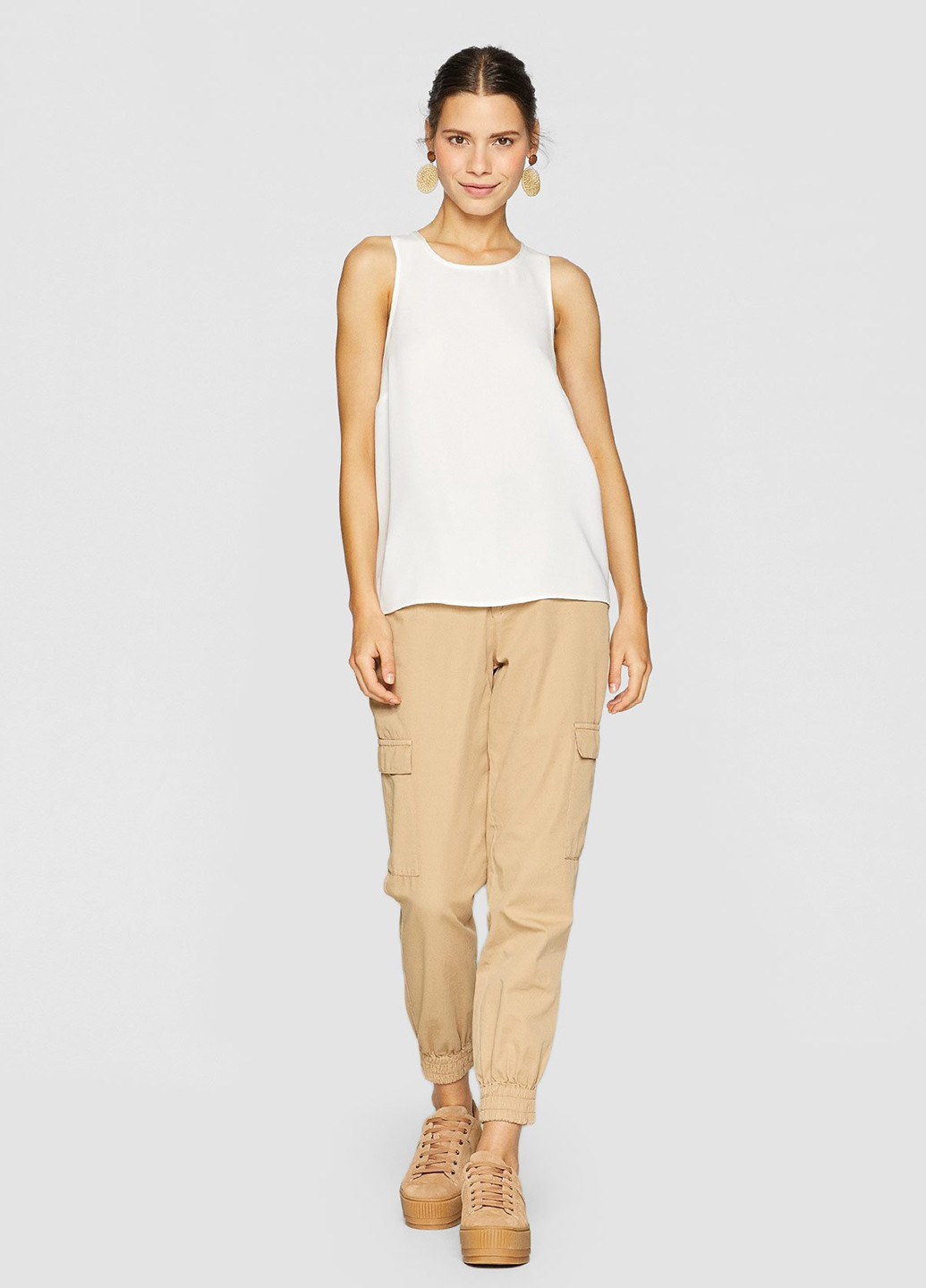 Біла блуза Stradivarius