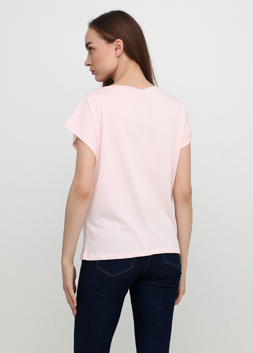 Пудровая летняя футболка Pink Air