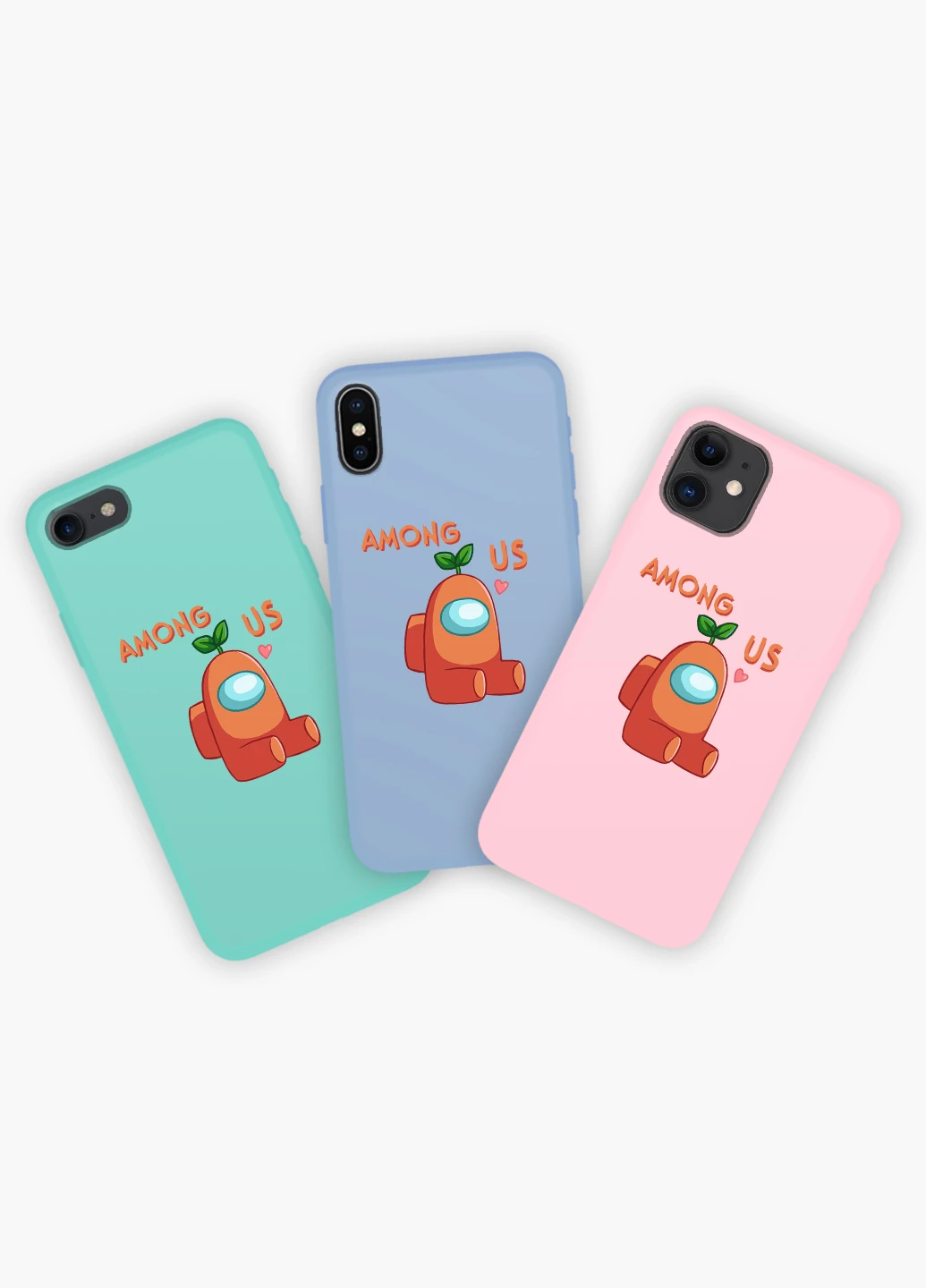 Чехол силиконовый Apple Iphone 7 plus Оранжевый Амонг Ас (Orange Among Us) (17364-2410) MobiPrint (219562991)