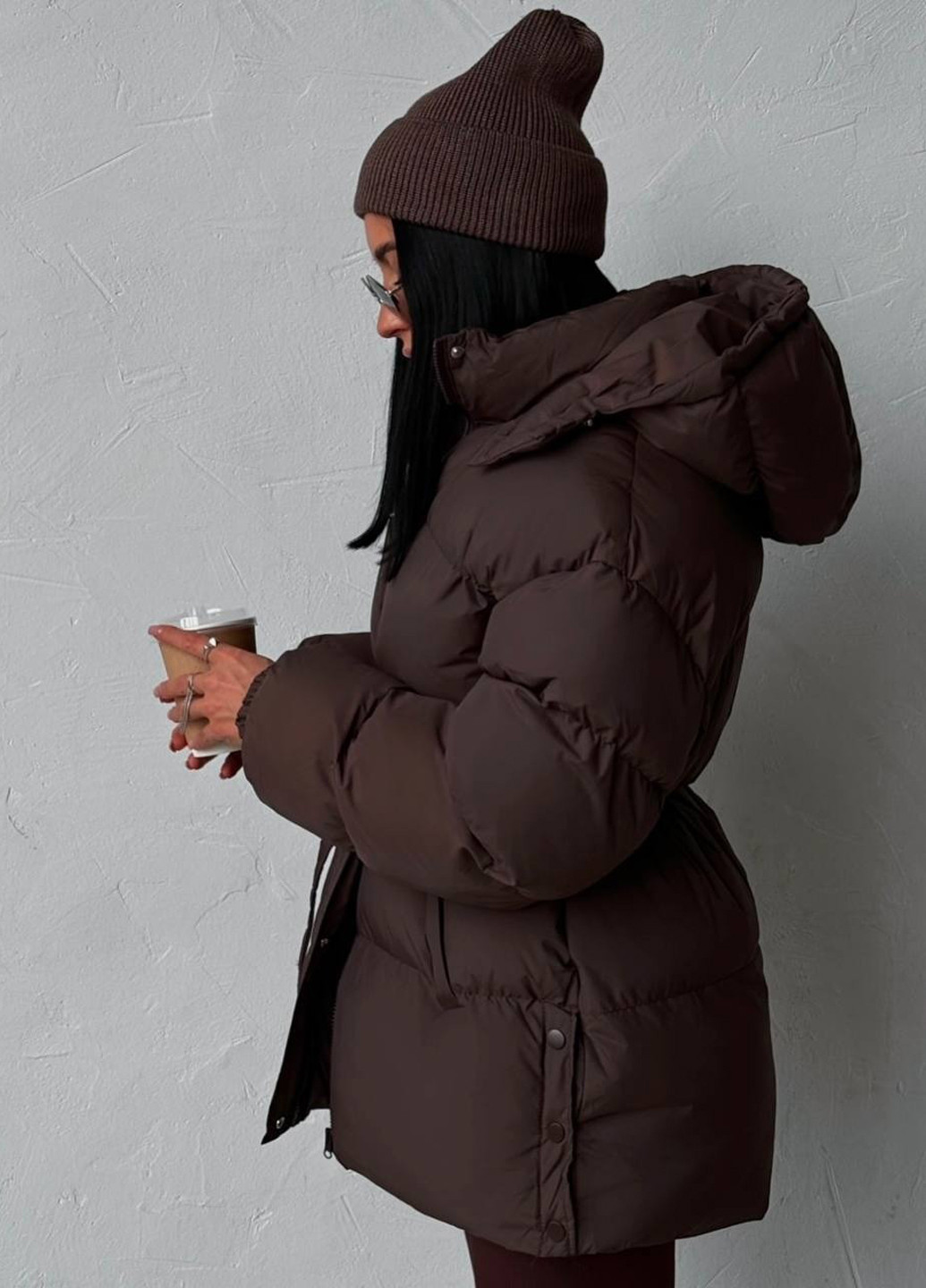 Коричневая демисезонная куртка Fashion