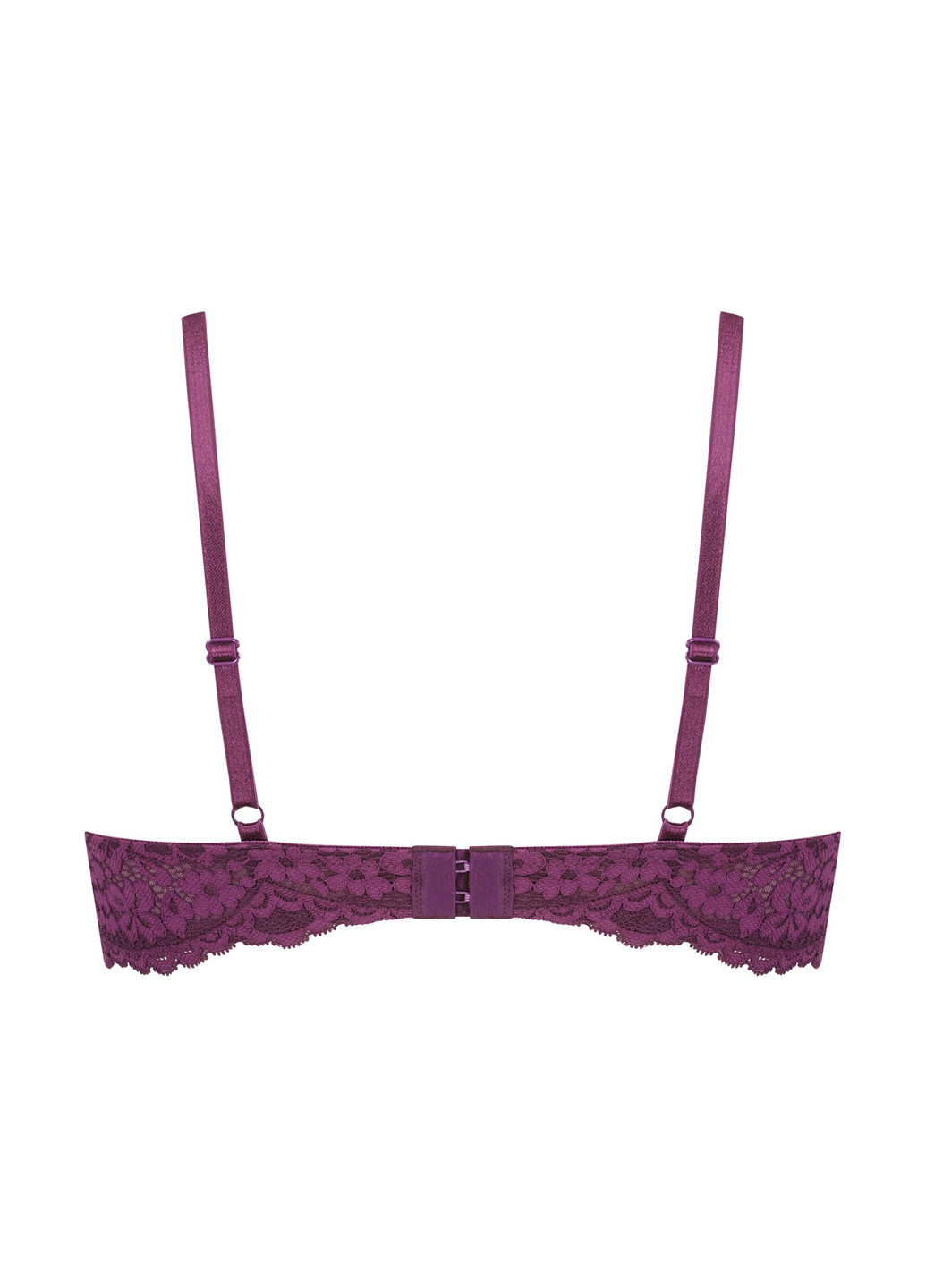 Темно-вишневый балконет бюстгальтер Hunkemoller с косточками полиэстер, кружево