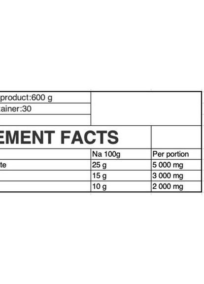 CGT (Creatine Glutamine Taurine) 600 g (Peach) Ostrovit (254661294)