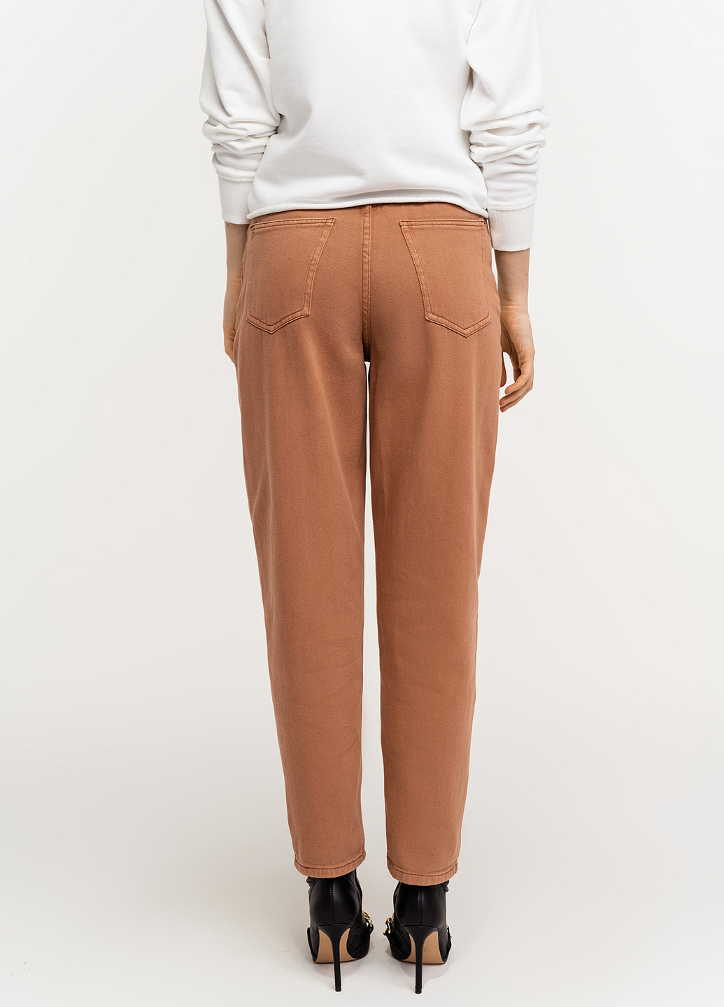 Светло-коричневые джинсовые демисезонные зауженные брюки befree