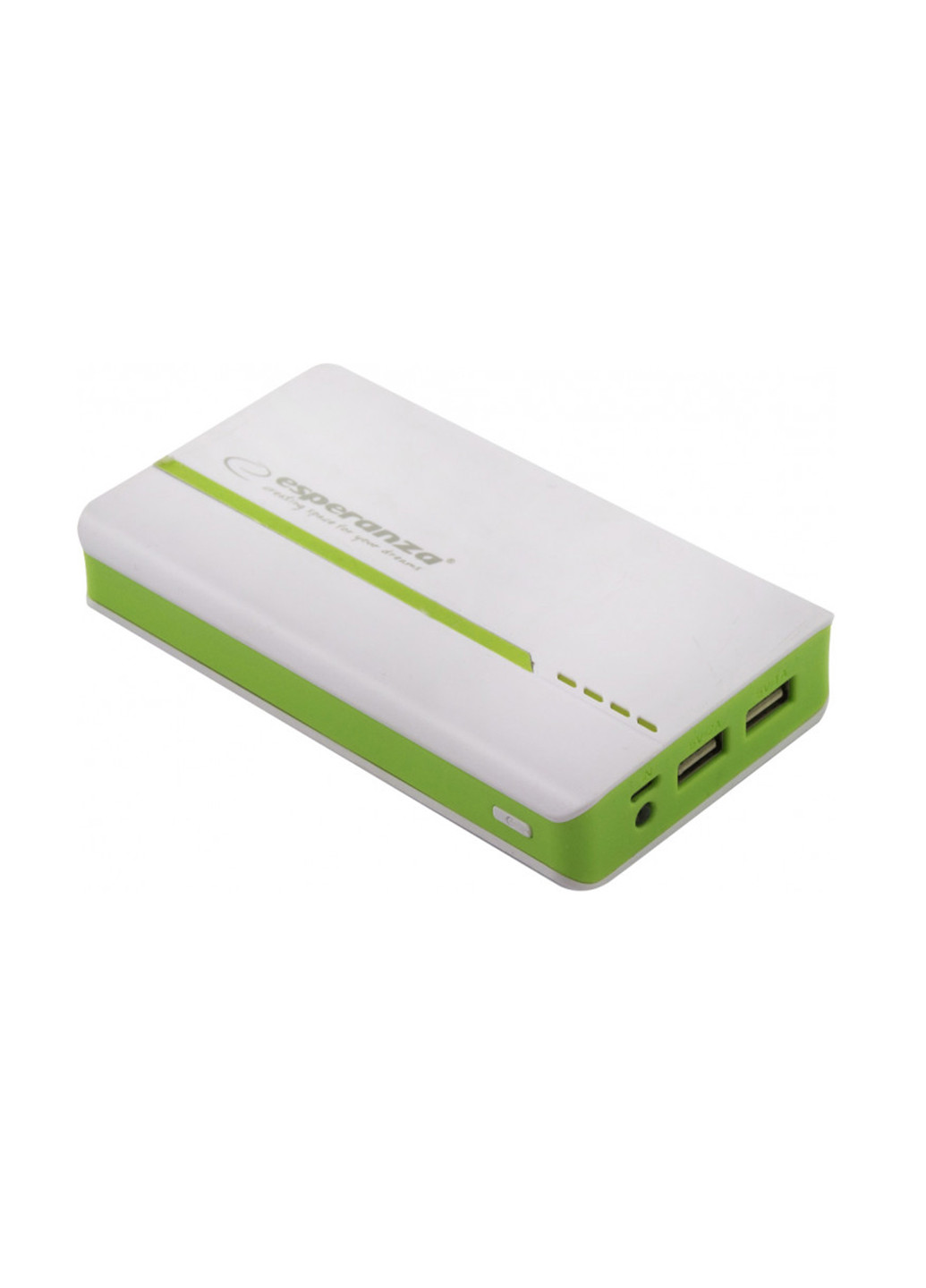 Портативное зарядное устройство (павербанк) Esperanza Power Bank 11000 mAh White-Green (EMP107WG)