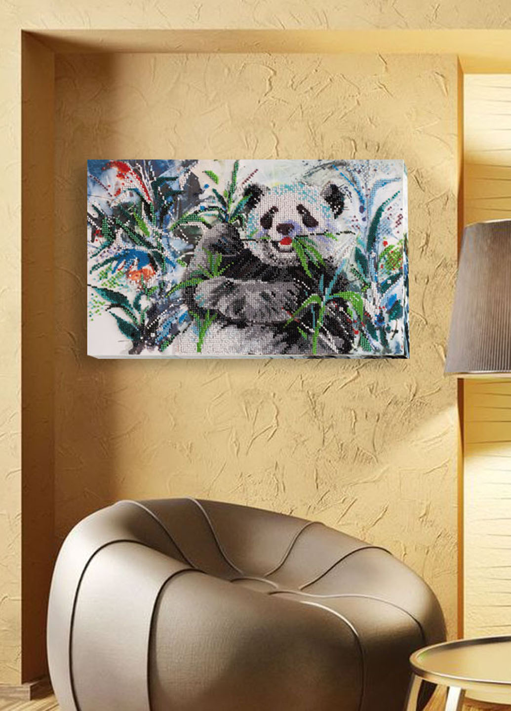 Набор для вышивки бисером Бамбуковый медведь, 35х22 см Abris Art (286206851)