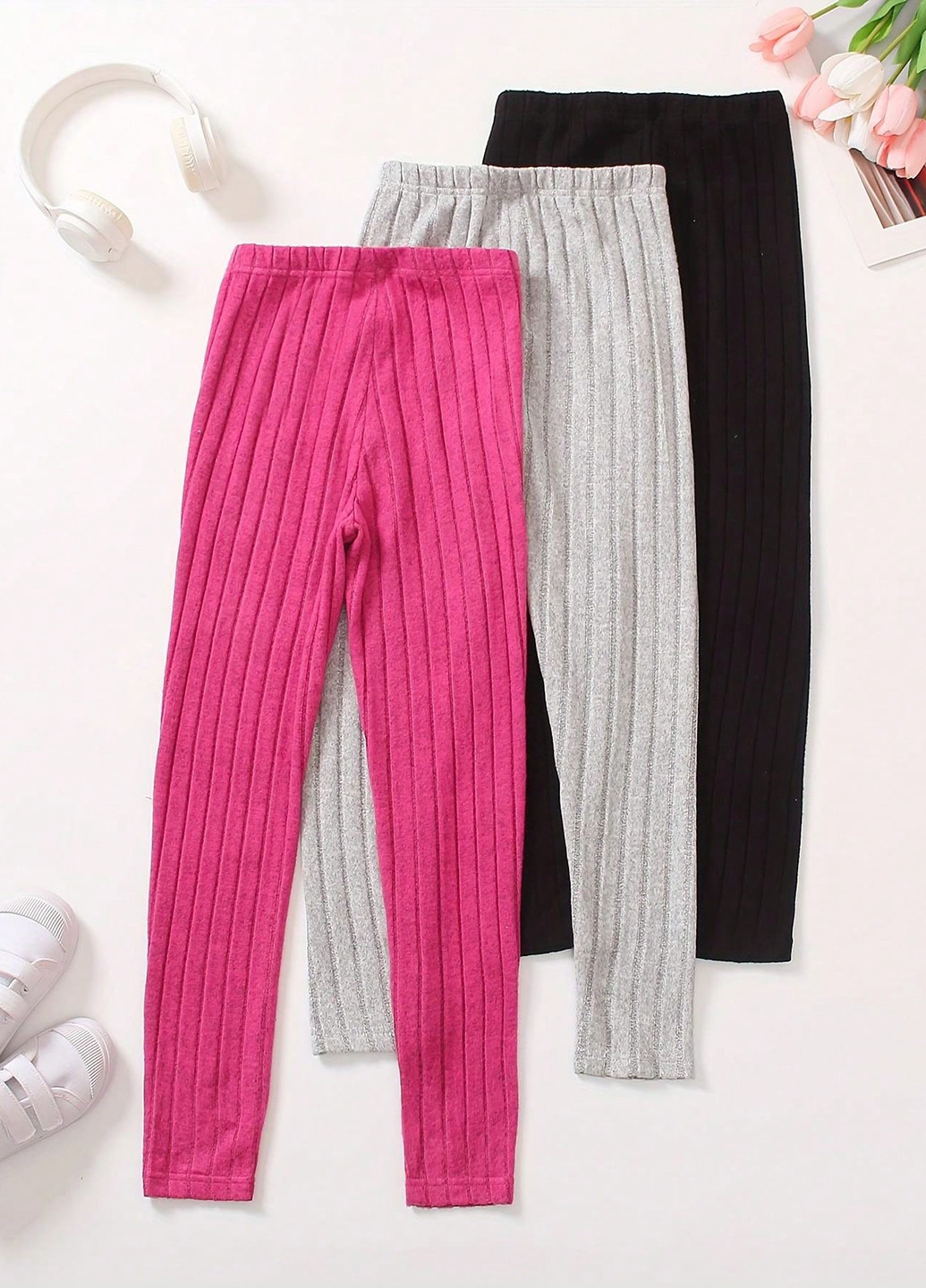 Комбинированные демисезонные леггинсы (3 шт.) SHEIN