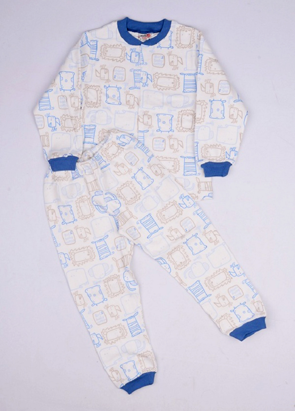 Голубая всесезон пижама (кофта, брюки) Meli-sa