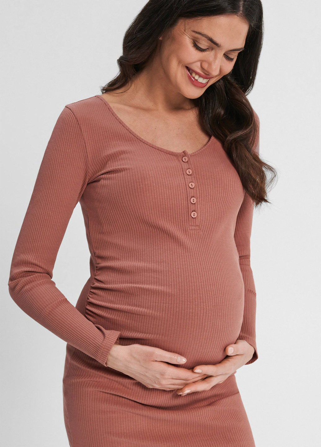 Розовое кэжуал платье для беременных футляр Sinsay однотонное