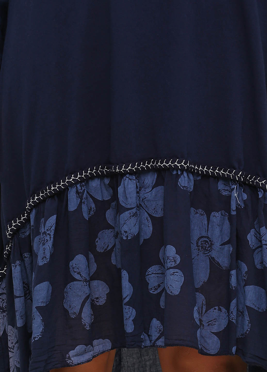 Темно-синя кежуал сукня а-силует Made in Italy з квітковим принтом