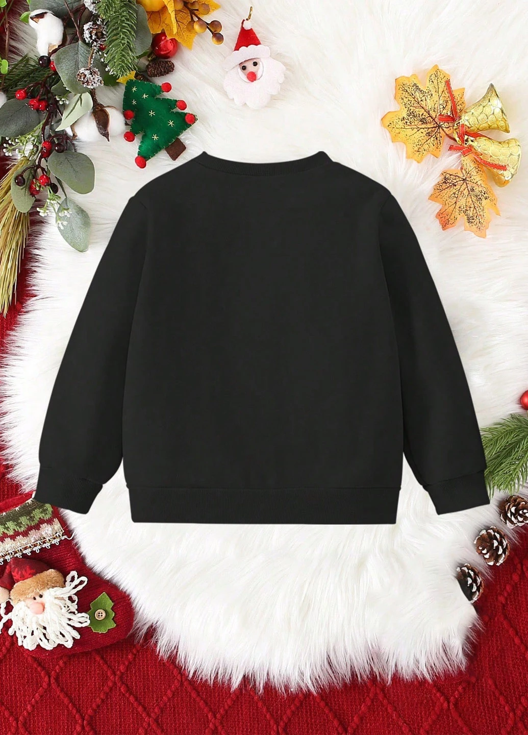 SHEIN свитшот новогодний черный праздничный полиэстер