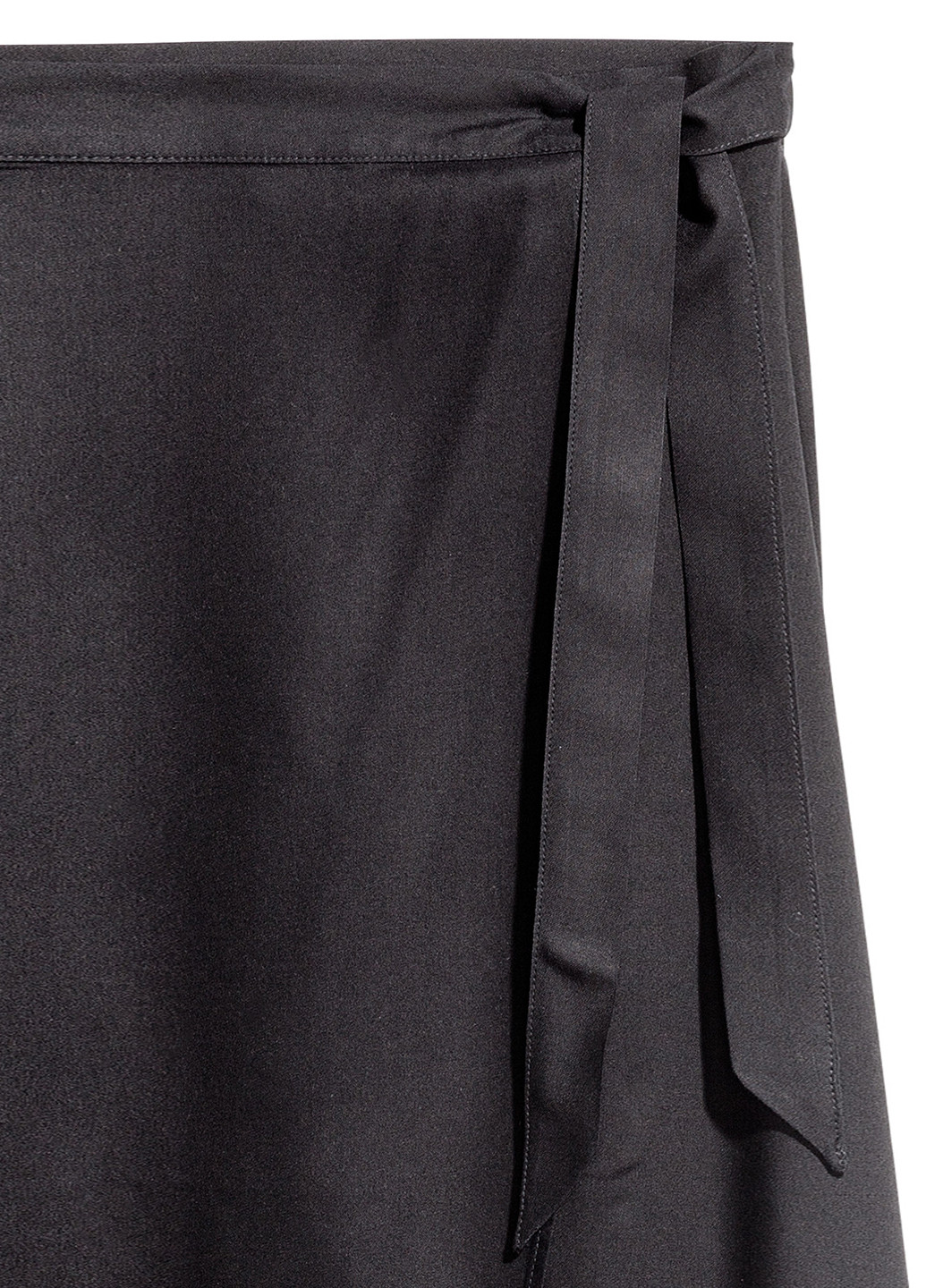 Спідниця H&M а-силует однотонна чорна кежуал віскоза