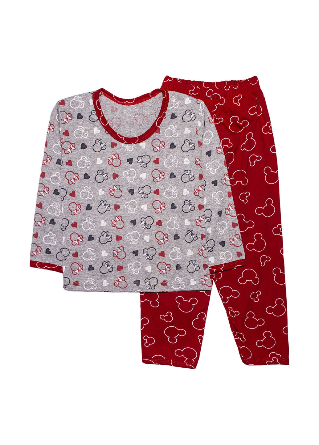 Красная всесезон пижама (лонгслив, брюки) лонгслив + брюки Ивтекс