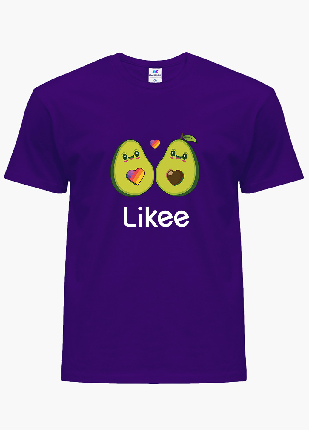 Фіолетова демісезонна футболка дитяча лайк авокадо (likee avocado) (9224-1031) MobiPrint