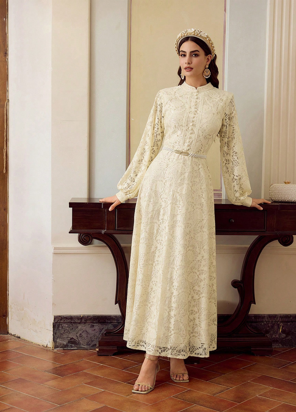 Желтое кэжуал платье а-силуэт SHEIN однотонное