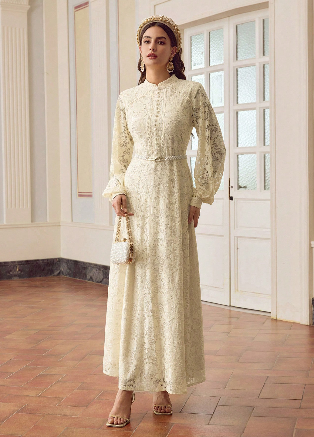 Желтое кэжуал платье а-силуэт SHEIN однотонное