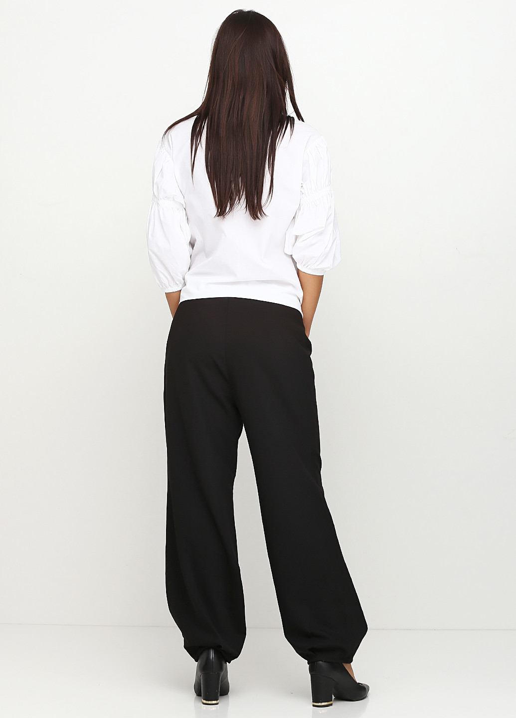 Черные кэжуал демисезонные прямые брюки Lauren Vidal