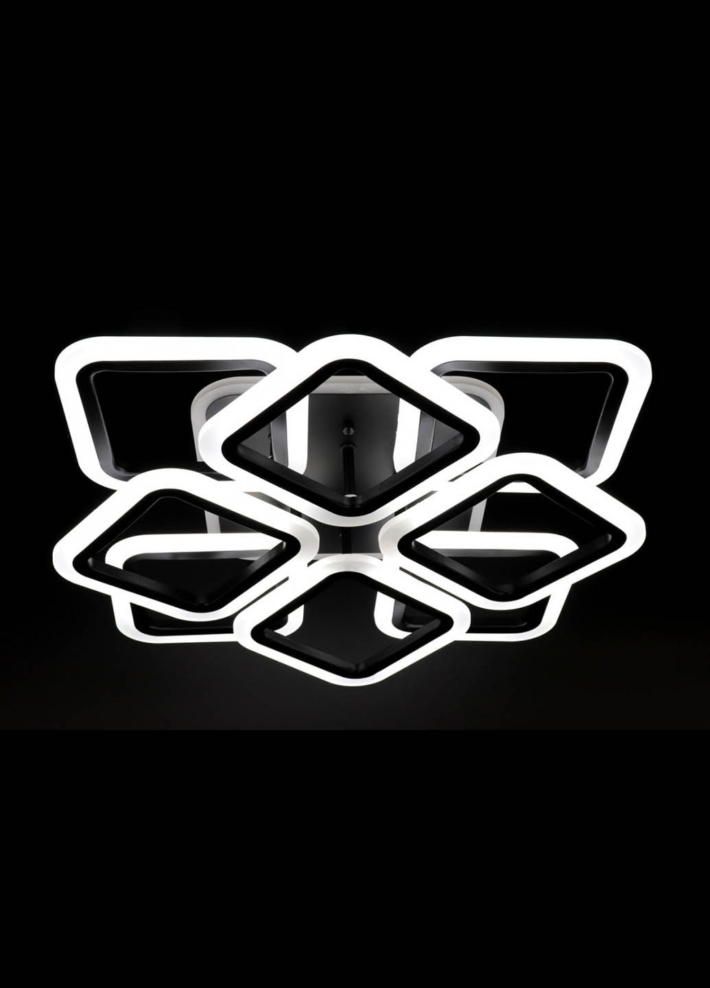 Люстра стельова LED з пультом A2400 / 4 + 4S-RGB-bk Чорний 11х50х50 см. Handmade (234538272)