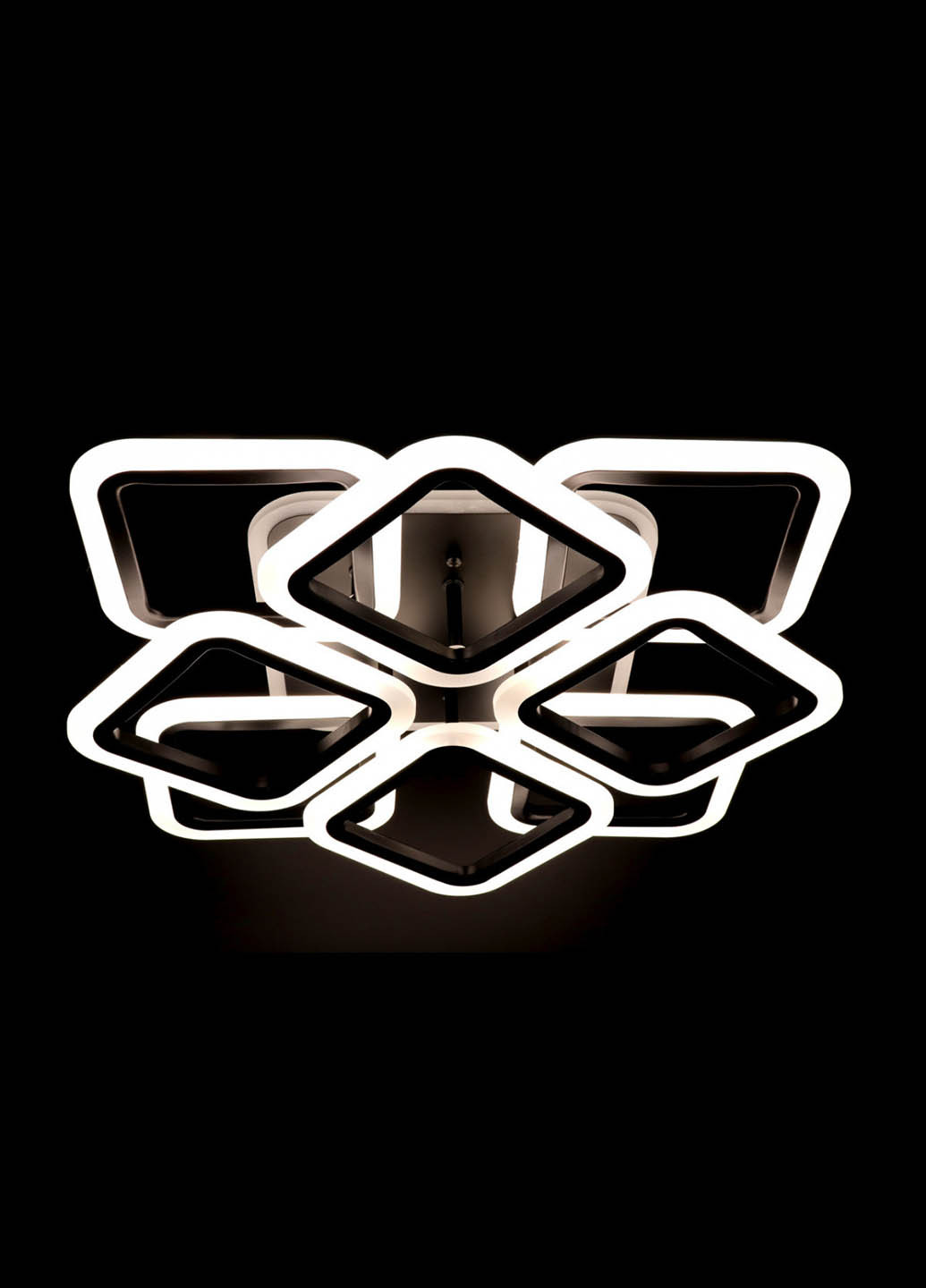 Люстра стельова LED з пультом A2400 / 4 + 4S-RGB-bk Чорний 11х50х50 см. Handmade (234538272)