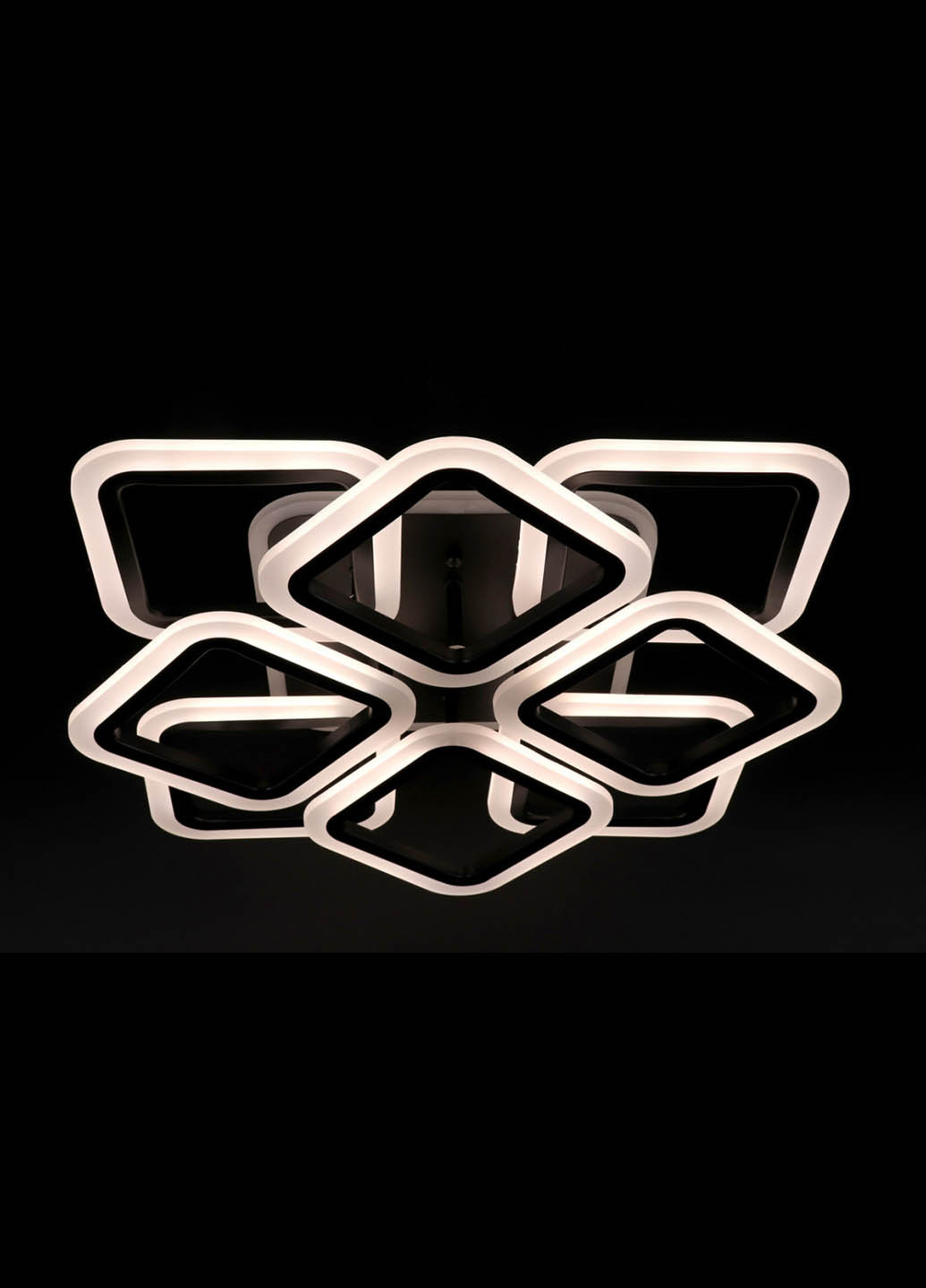 Люстра стельова LED з пультом A2400 / 4 + 4S-RGB-bk Чорний 11х50х50 см. Handmade (234538272)