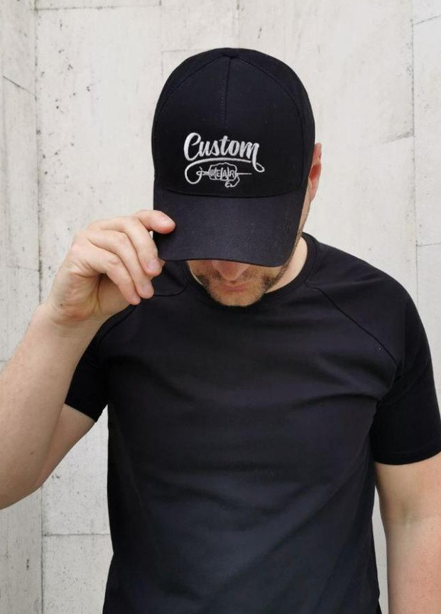 Бейсболка Black White Logo Custom Wear (228944338)