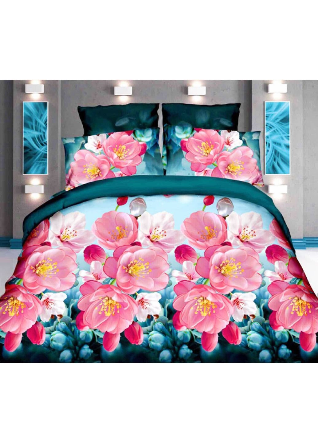 Комплект постельного белья от украинского производителя Polycotton Двуспальный 90930 Moda (253658700)