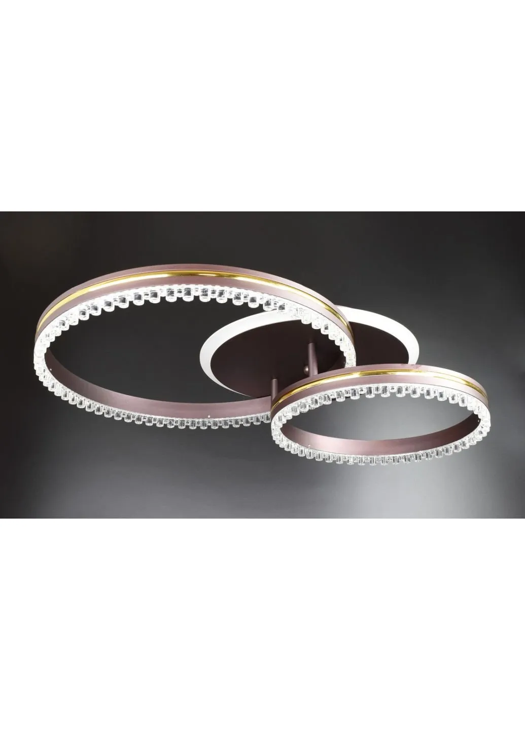 Люстра потолочная LED с пультом A55061/2B-RGB-cf+gd Коричневый 12х40х61 см. Sunnysky (253628090)