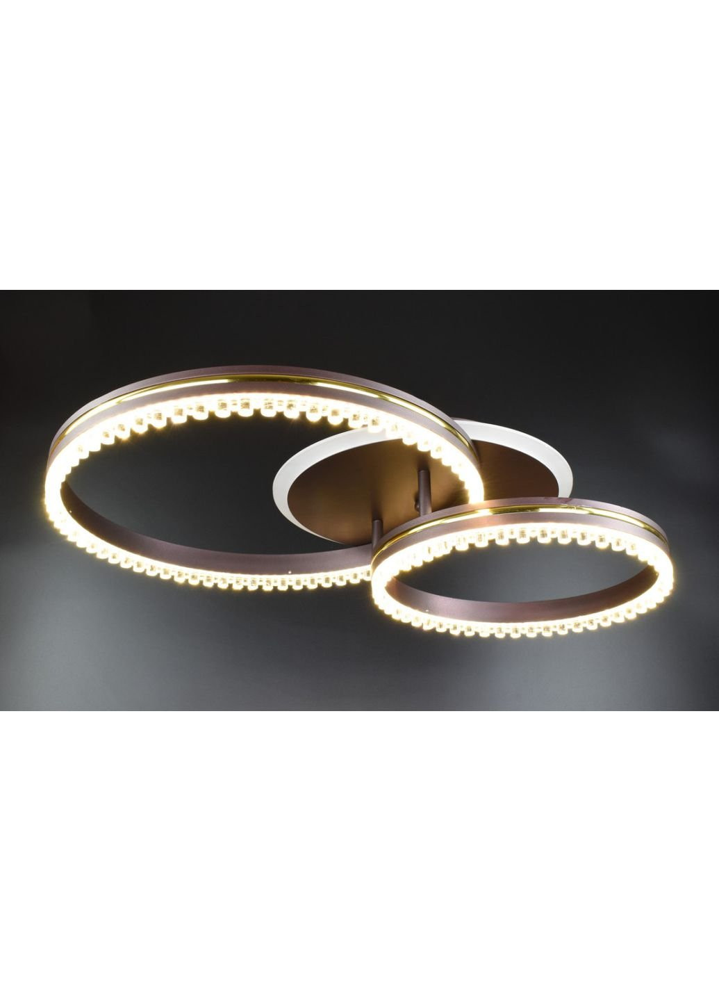 Люстра потолочная LED с пультом A55061/2B-RGB-cf+gd Коричневый 12х40х61 см. Sunnysky (253628090)