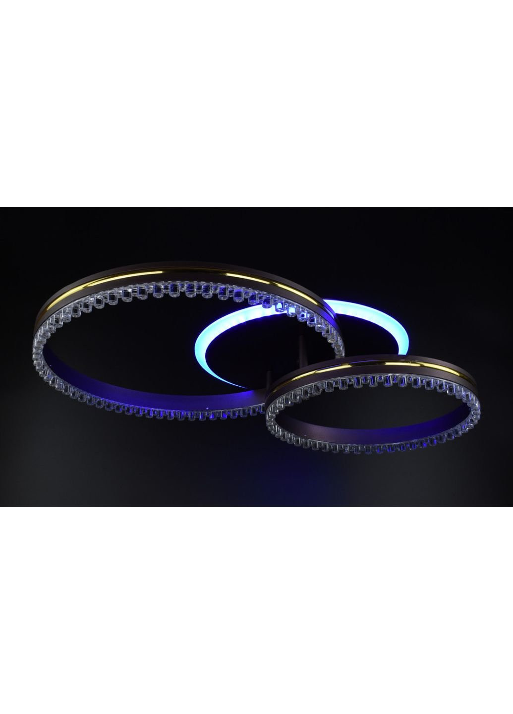 Люстра потолочная LED с пультом A55061/2B-RGB-cf+gd Коричневый 12х40х61 см. Sunnysky (253628090)