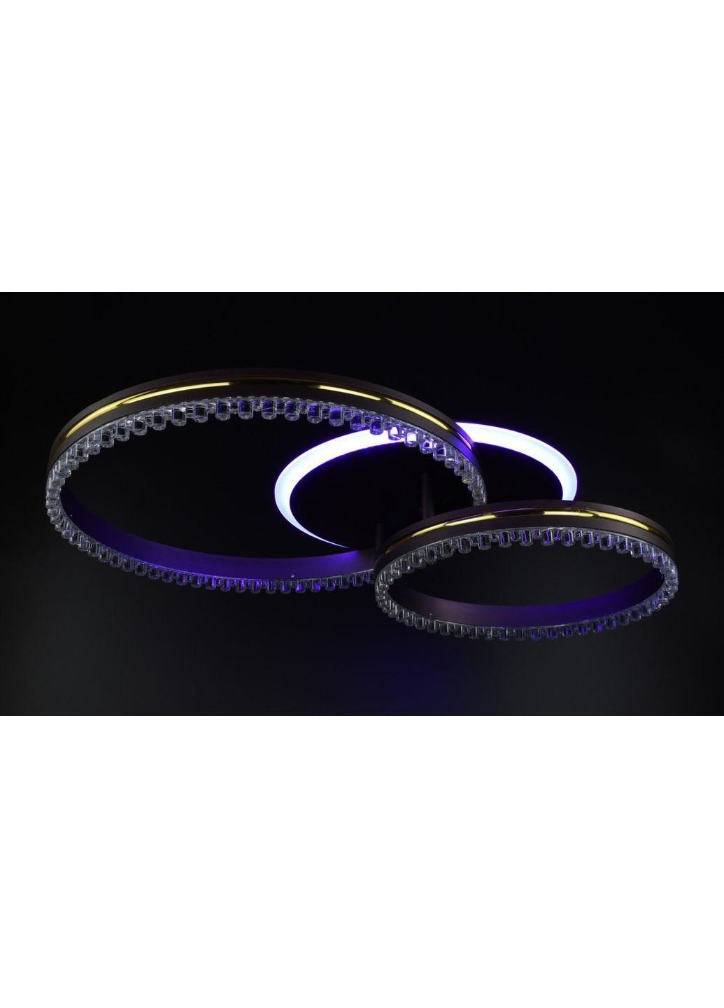 Люстра потолочная LED с пультом A55061/2B-RGB-cf+gd Коричневый 12х40х61 см. Sunnysky (253628090)