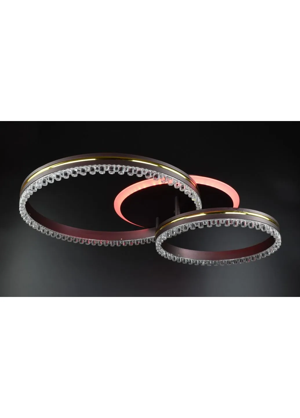 Люстра потолочная LED с пультом A55061/2B-RGB-cf+gd Коричневый 12х40х61 см. Sunnysky (253628090)