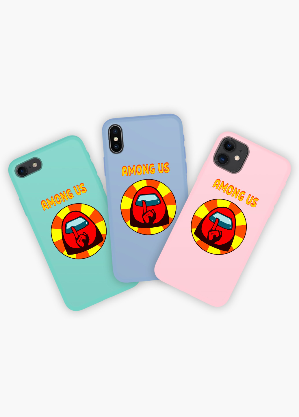 Чехол силиконовый Apple Iphone Xs Амонг Ас Красный (Among Us Red) (8938-2412) MobiPrint (219566156)