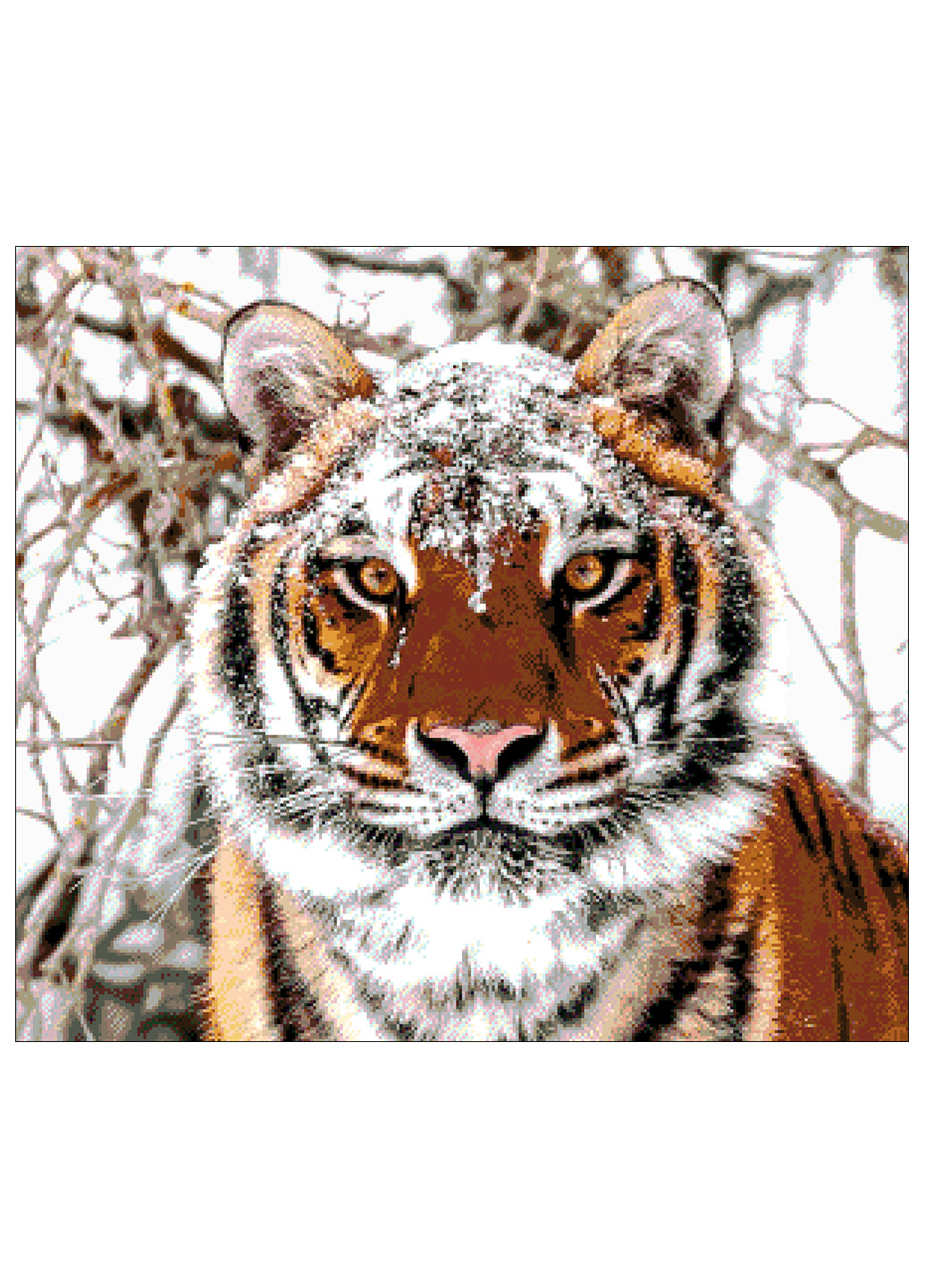 Набор для вышивания бисером Сибирский тигр 55х49 см Александра Токарева (252253407)