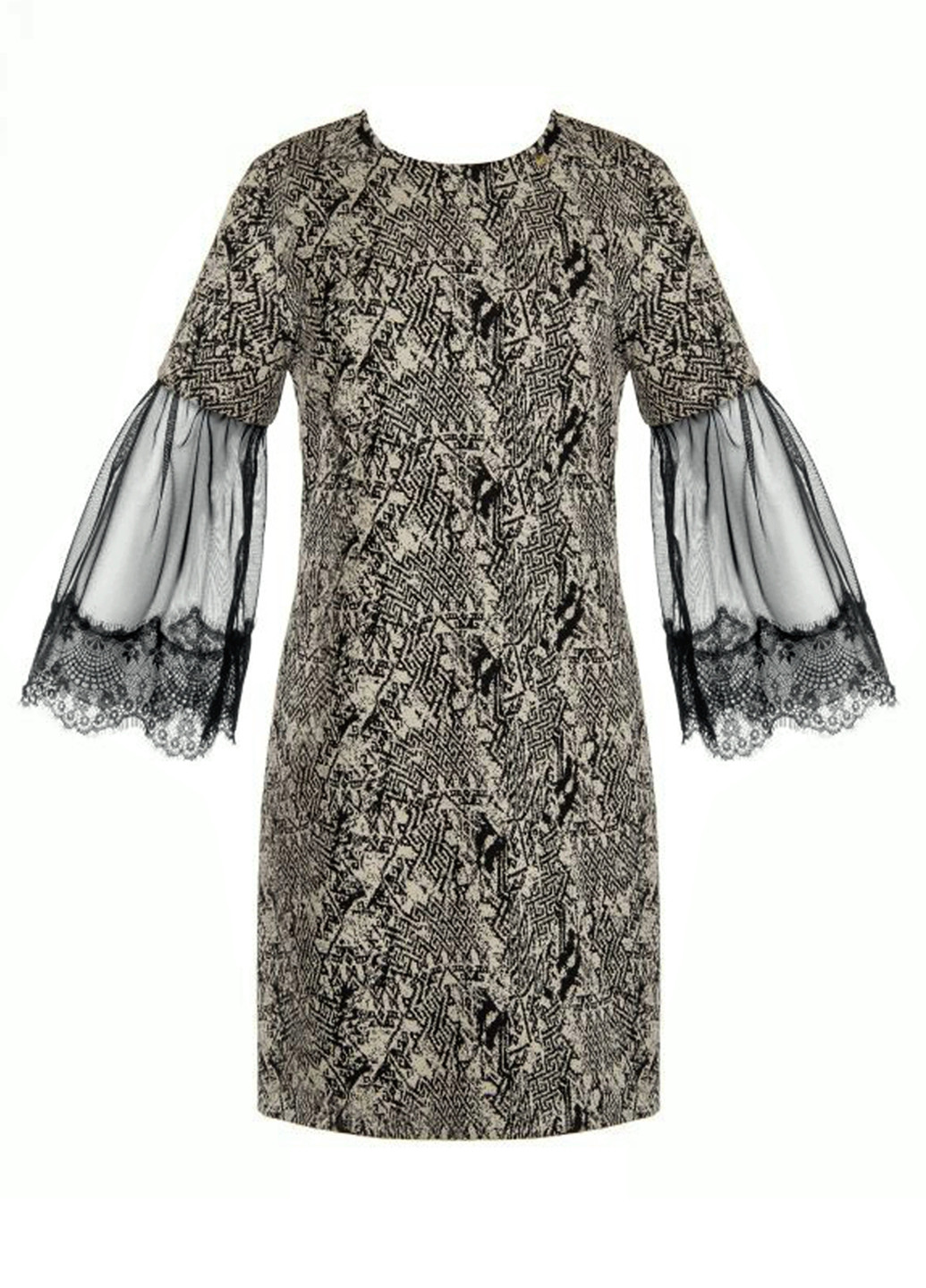 Сіра кежуал сукня Rinascimento з абстрактним візерунком