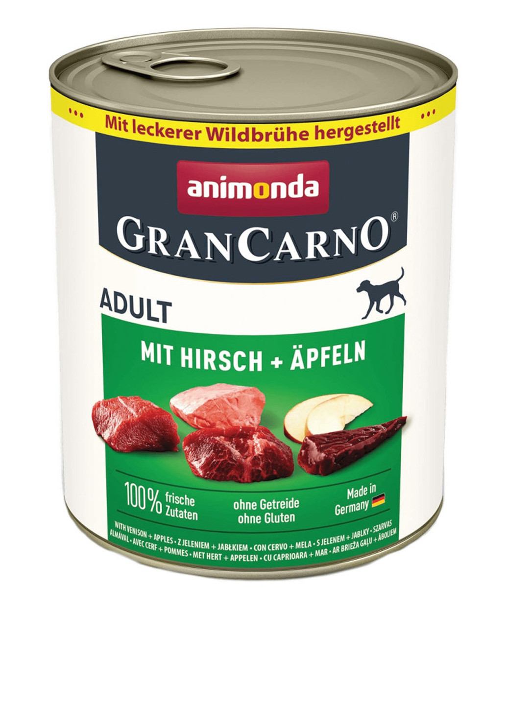 Корм вологий для собак GranCarno Adult Deer with Apple з олениною і яблуком, 800 г Animonda (306721607)