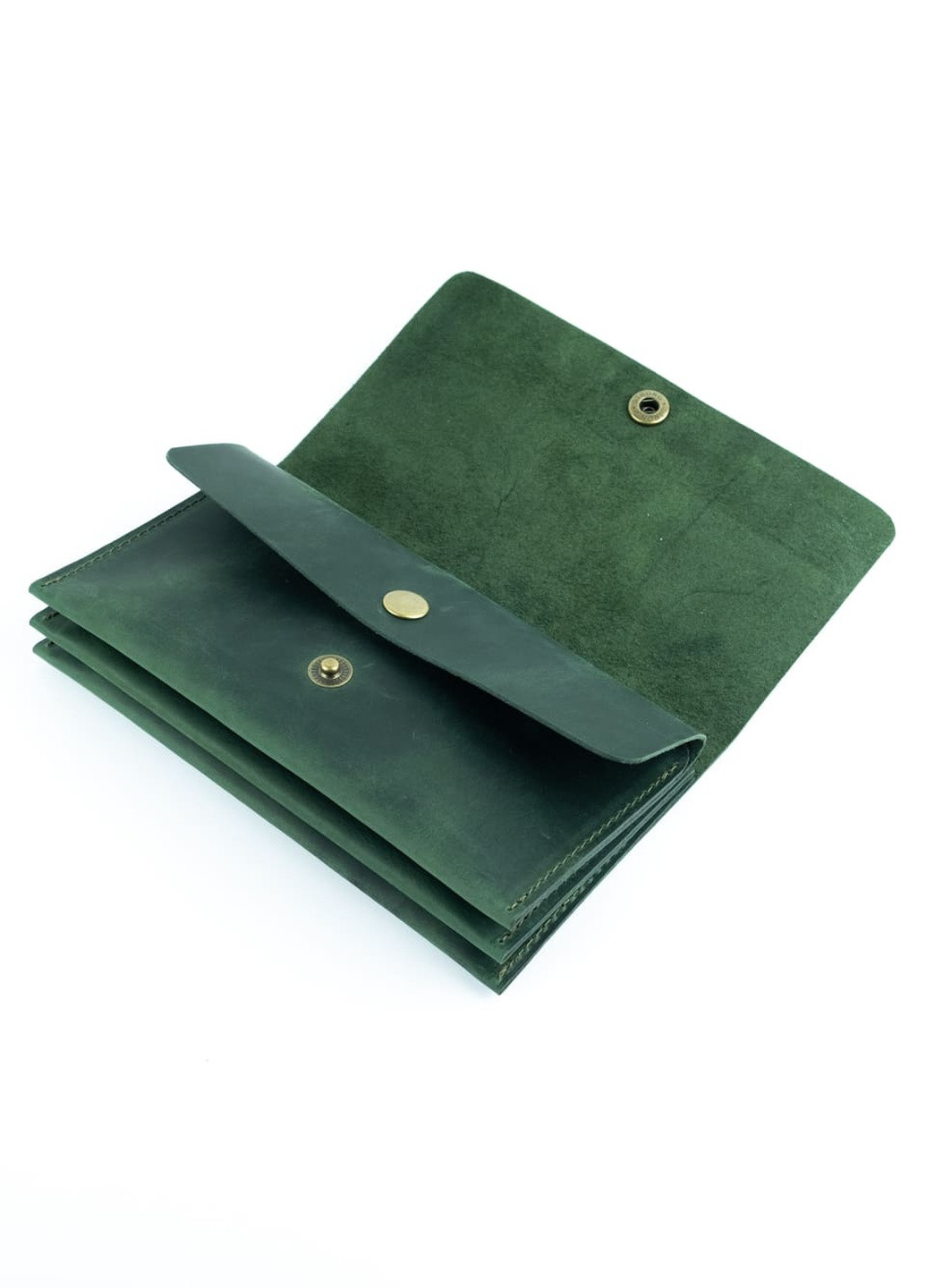 Шкіряний портмоне гаманець Space зелений вінтажний Kozhanty (252315369)