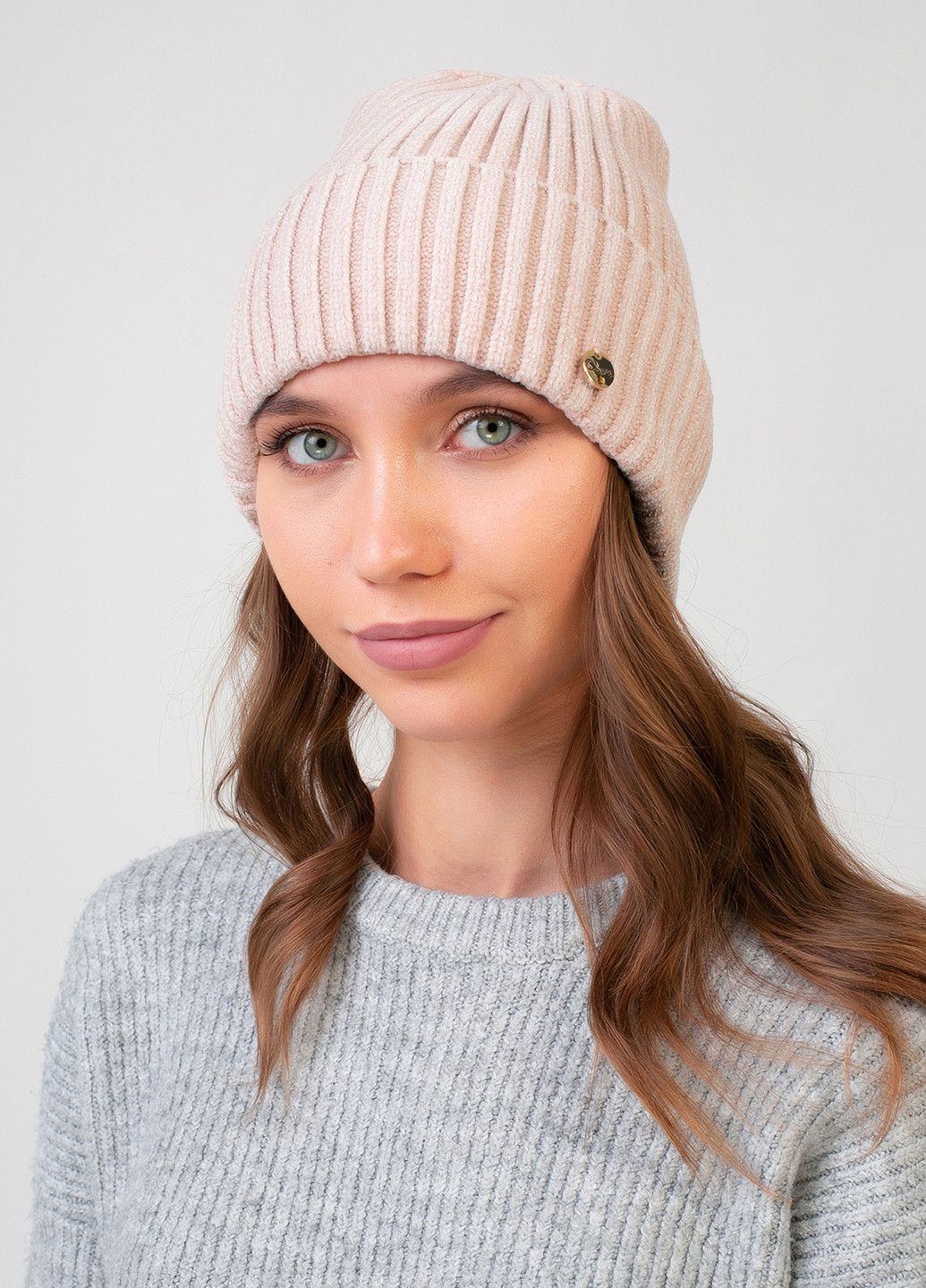 Высококачественная, мягкая, теплая зимняя женская шапка без подкладки 330049 Merlini (242216404)